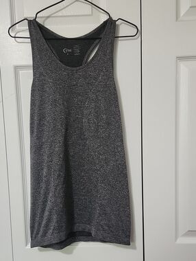 ZYIA Heathered Gray Racerback Sports Tank
